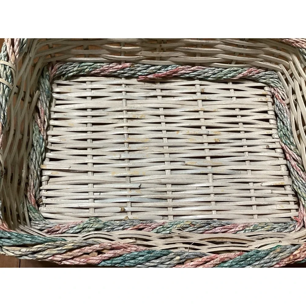 VTG  Gathering Fruit Vegetable Storage Basket W/ Ceramic Handles - 18